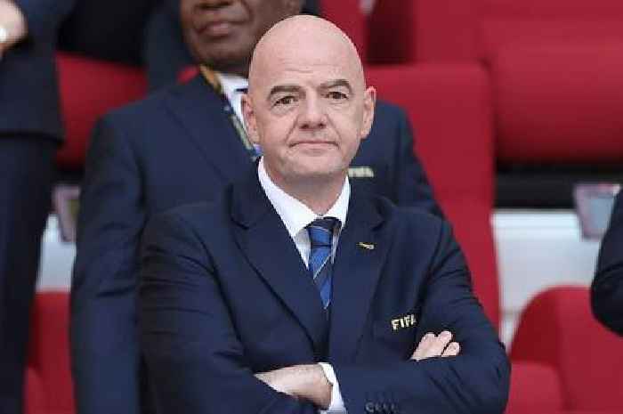 What fans did to FIFA president Gianni Infantino during England's World Cup win over Wales