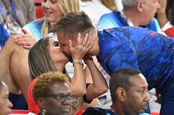 Phil Foden and Luke Shaw among England stars to smooch WAGs while celebrating Wales win