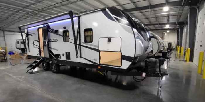This 2023 North Trail Travel Trailer Boasts a Cozy Interior Packed With Amenities
