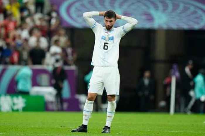 BREAKING: Tottenham star Rodrigo Bentancur substituted off injured during Ghana vs Uruguay