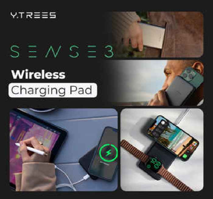 YTREES Announces Launch of SENSE3 — No-Look Wireless Charging Pad for All Apple Devices