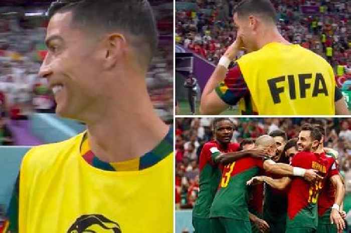 Fans spot Cristiano Ronaldo's 'fake laugh' after Goncalo Ramos has Portugal wonder show