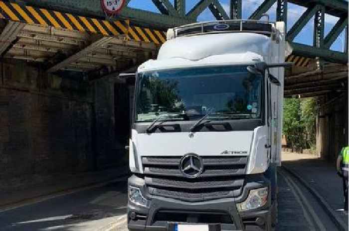 Driver who wedged lorry under Coulsdon bridge slapped with fine and ban