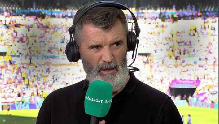 WATCH: Roy Keane jumps over bin as he celebrates scoring winning goal in ITV v BBC match in Qatar