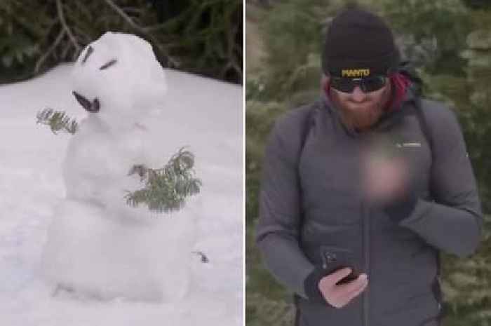 UFC star Jan Blachowicz destroys snowman before giving middle finger to friend