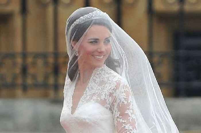 Kate Middleton's £250k wedding dress on display in never-before-seen photo