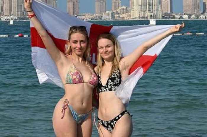 England World Cup fans strip to bikinis in Qatar as supporters dash to Middle East