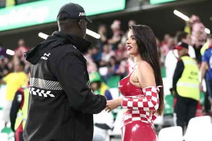 Ex-Miss Croatia who loves to wear skimpy outfits approached by security at World Cup game