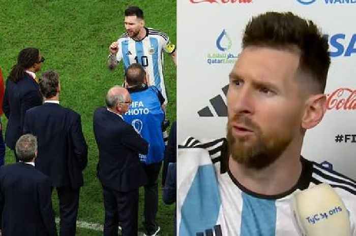 Lionel Messi in explosive spat mid-interview shortly after clashing with Louis van Gaal
