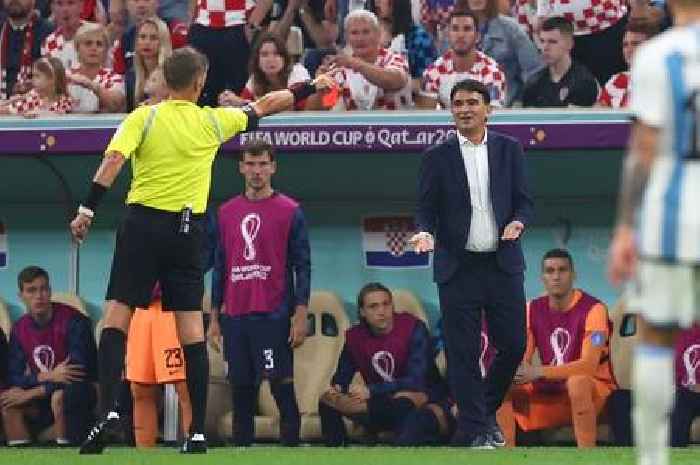 Fans left bemused as Croatia assistant Mario Mandzukic gets sent off vs Argentina