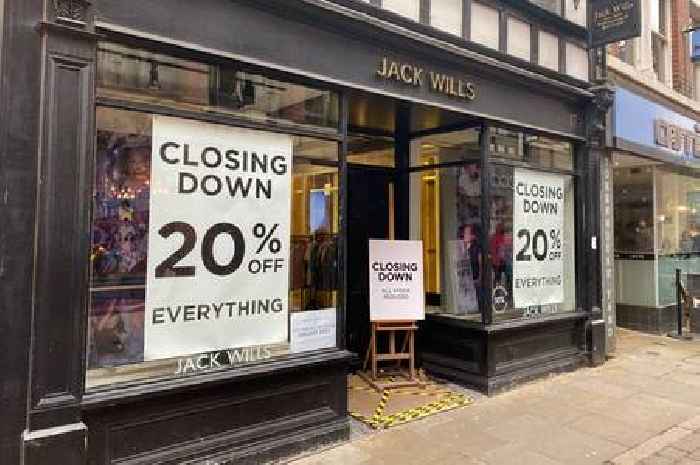 Sadness as Jack Wills shop in Nottingham announces closure