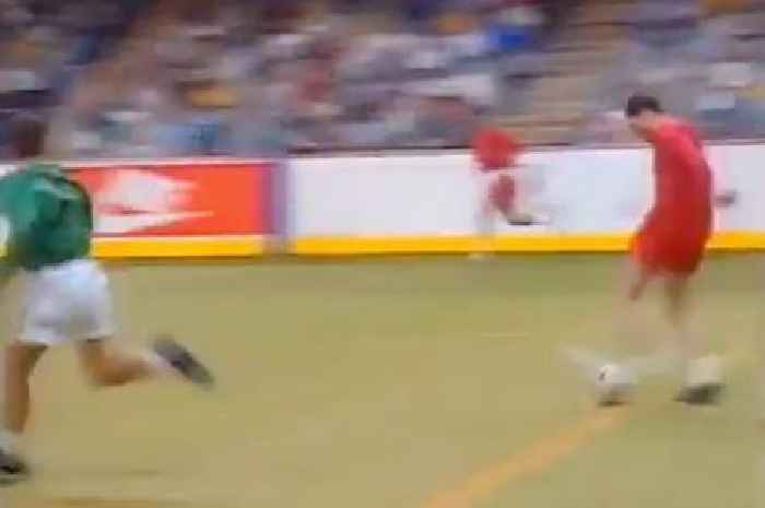 Chris Waddle scored 'sauciest six-a-side goal of all time' captured on classic clip