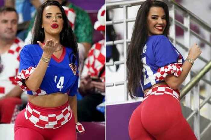 Ex-Miss Croatia shows off peachy bum in tight lycra before World Cup clash vs Morocco