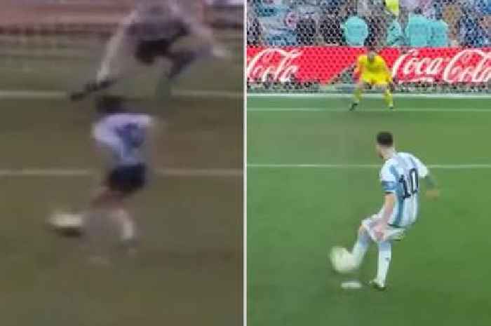 Fans spot Lionel Messi 'recreating Diego Maradona's penalty identically' in World Cup