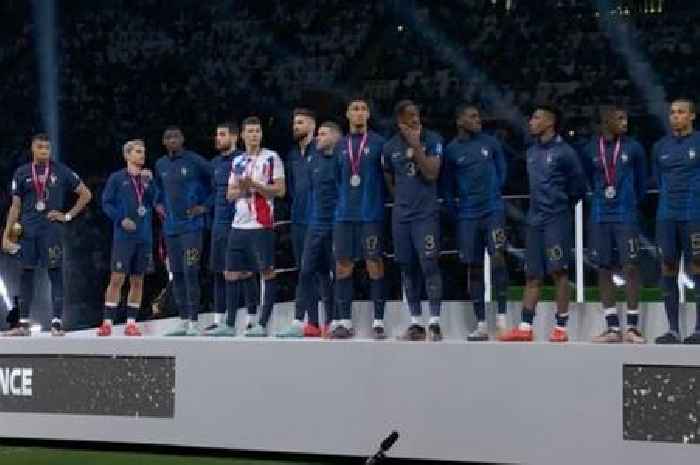 What William Saliba did with his medal before Lionel Messi lifted the World Cup for Argentina