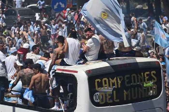 Argentina World Cup stars airlifted away from celebrations as jubilant fans pack streets