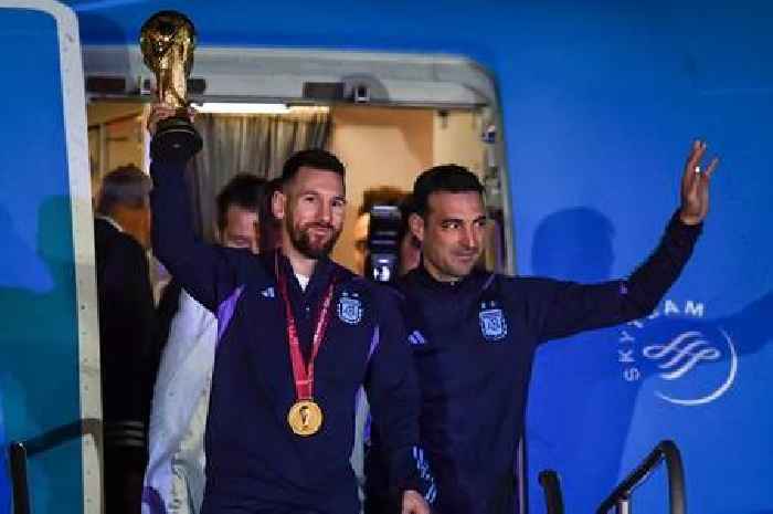 Argentina World Cup stars touch down in Buenos Aires to hero's welcome led by Lionel Messi