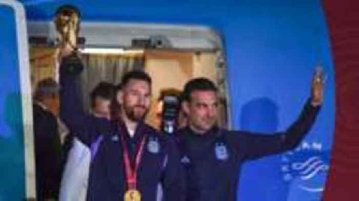 Argentina land in Buenos Aires after World Cup win