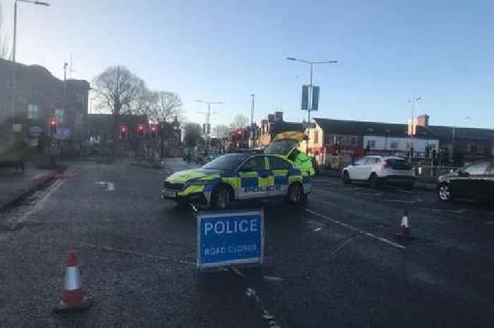 Narborough Road in Leicester shut live