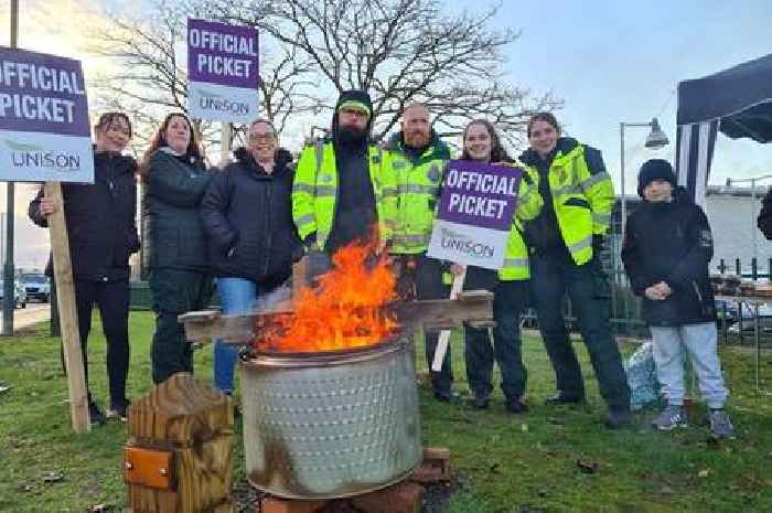 Ambulance workers across Gloucestershire strike for better pay and a better NHS