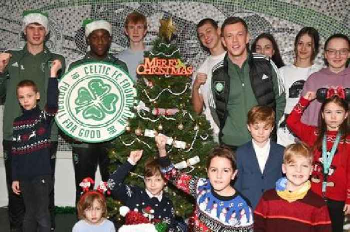 Celtic stars welcome Ukrainian families to Parkhead for special Christmas party