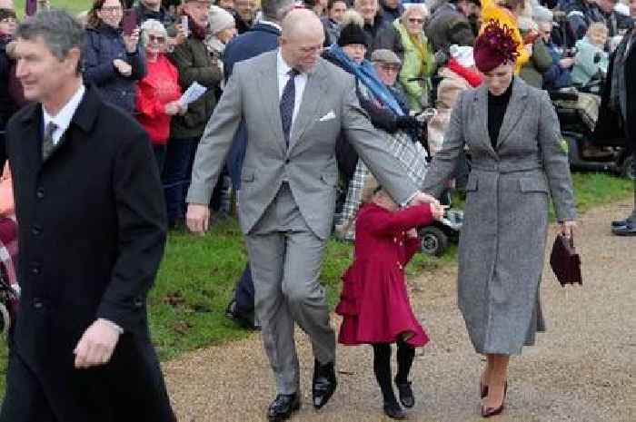 Zara and Mike Tindall join the King for Christmas Day church service