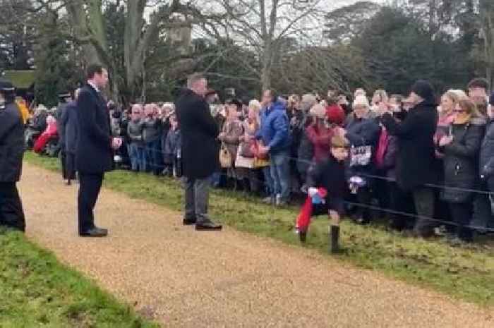 Prince Louis called 'pure chaos' by royal fans for antics at Christmas walkabout
