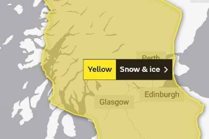 Yellow weather warning for snow and ice issued for Lanarkshire over next couple of days
