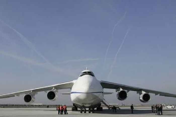Huge Antonov plane that's one of the biggest in the world spotted flying over Derby