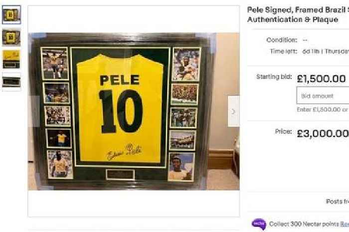 Sick football fans cash in on Pele's death by flogging memorabilia for over £20k a piece