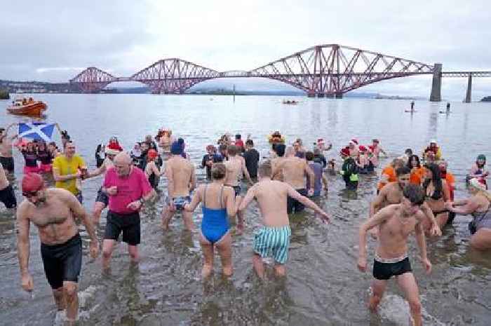 Loony Dook sees brave souls take to icy water of Firth of Forth