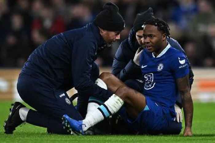 BREAKING Raheem Sterling hobbles off injured barely minute into Chelsea vs Man City