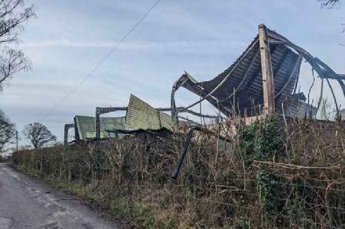 Huge fire in Codnor involving 300 tons of hay destroys barn and sends plumes of smoke into sky