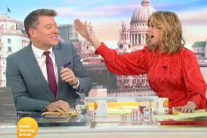 Kate Garraway whacks Ben Shephard live on air in ITV Good Morning Britain chaos