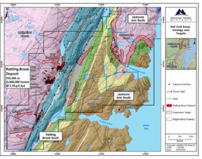 Magna Terra Identifies Significant Additional Gold Targets at Its Flagship Great Northern Project, Newfoundland