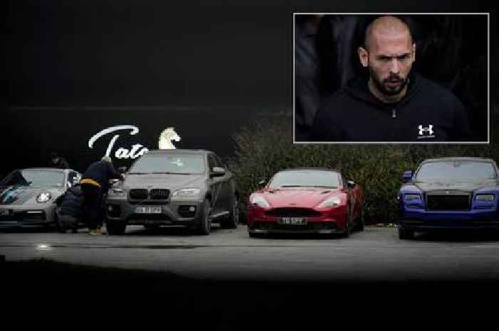 Andrew Tate has luxury cars 'seized' by Romanian authorities following human trafficking arrest
