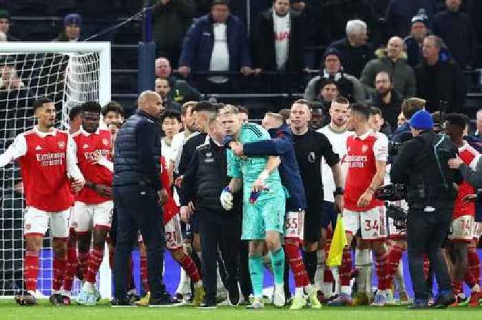 Aaron Ramsdale explains Tottenham vs Arsenal full-time incident as supporter kicks him