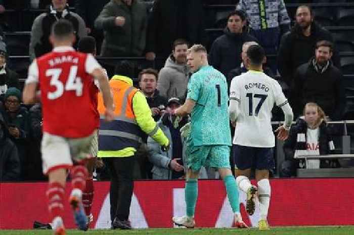New footage emerges of Tottenham fan kicking Aaron Ramsdale after Arsenal keeper celebrates