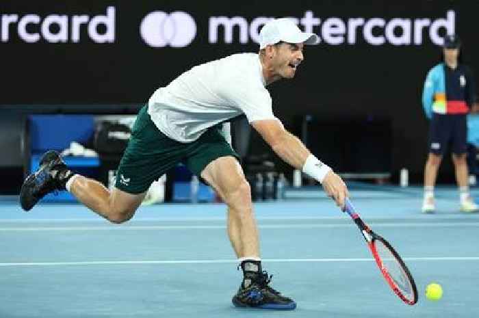 Andy Murray spotting wearing four-year-old shoes as he squeezes through at Aussie Open
