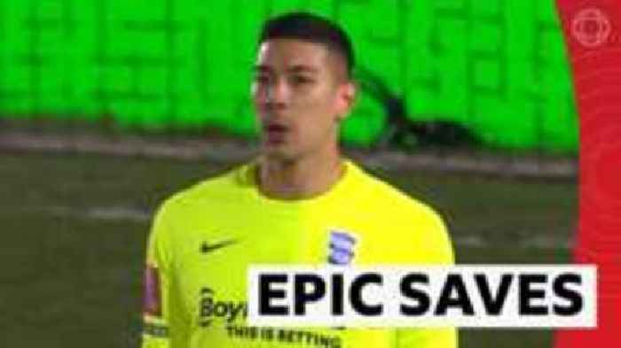 Birmingham keeper Etheridge's incredible triple save