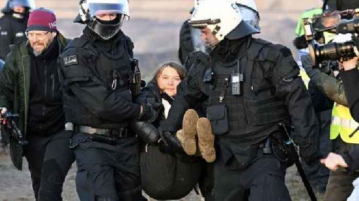 Greta Thunberg carried away by police at German mine protest