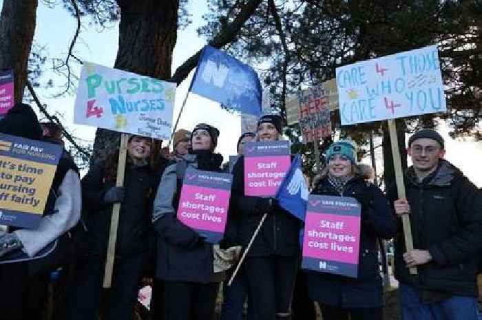 Royal Cornwall Hospital nurses strike on the picket lines over pay and conditions