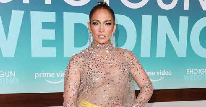 Jennifer Lopez Dazzles In Gold As She Flies Solo For 'Shotgun Wedding' Premiere — See The Red Carpet Photos!