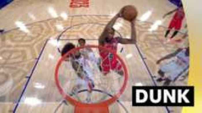 'He goes up and up' - Jones Jr dunks as Bulls beat Pistons