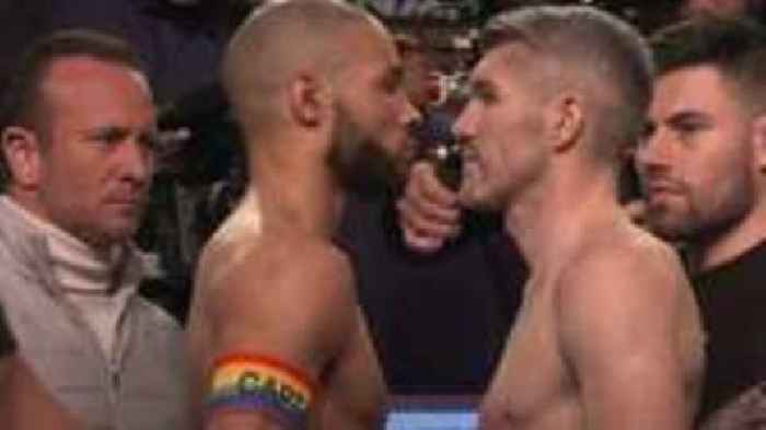 Eubank sports rainbow armband at weigh-in