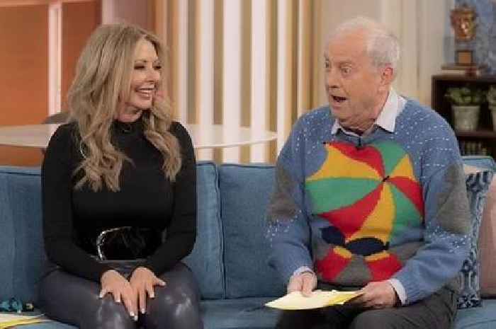 Carol Vorderman gasps as she wows in tight leather on ITV This Morning