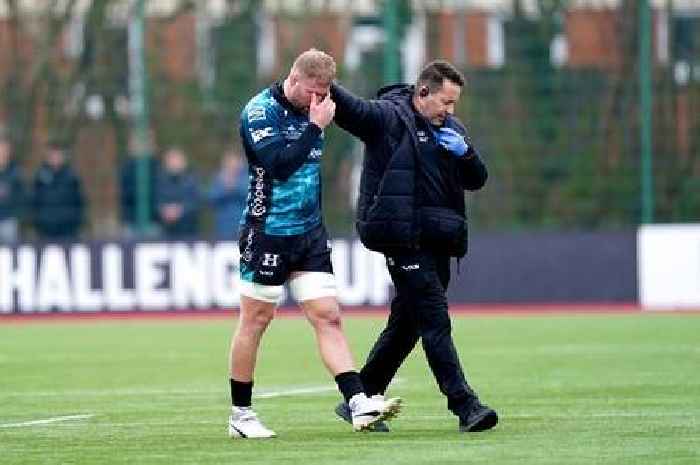 Ross Moriarty's miserable week ends with him being forced off the field with worrying injury early in big European tie