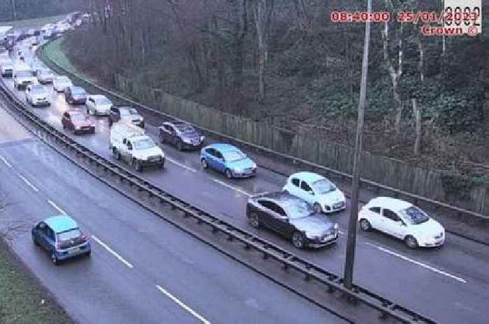 Serious crash closes Caerphilly road and leaves drivers completely stuck