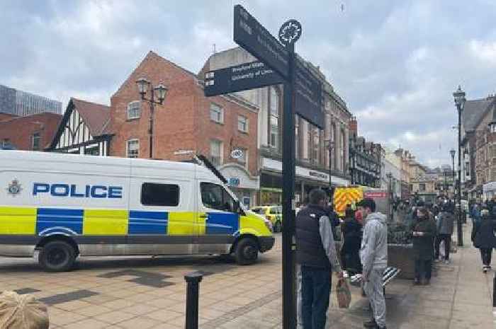 Police and paramedics attend incident in Lincoln city centre