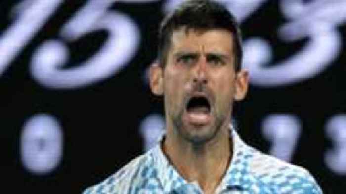 Djokovic wins in Melbourne to equal Nadal record
